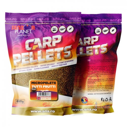 Пелети Carp Pellets Micropelete Tutti Frutti 2 мм - 0.8 кг - Senzor Planet Пелети Carp Pellets Micropelete Tutti Frutti 2 мм - 0.8 кг - Senzor Planet